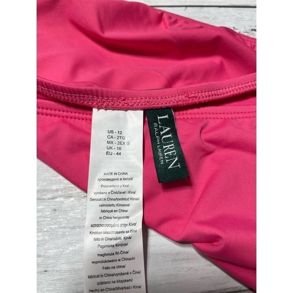 Ralph Lauren full coverage pink bikini bottom size 12 - Picture 6 of 7